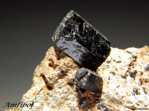 Amphibole crystals - Plundichory Hurky, Suletice, Ústi nad Labem, Czech Republic