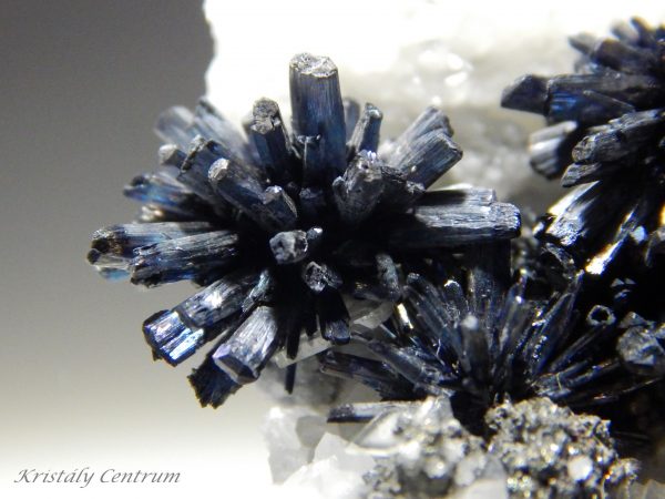 Stibnite crystals